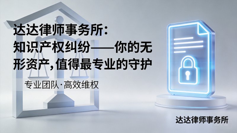 达达律师事务所：知识产权纠纷——你的无形资产，值得最专业的守护