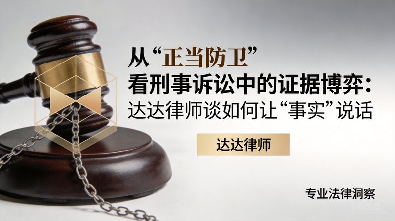 从“正当防卫”看刑事诉讼中的证据博弈：达达律师谈如何让“事实”说话